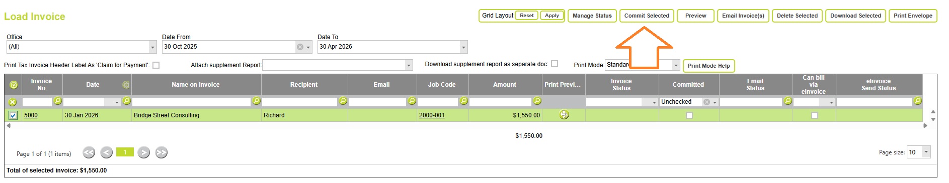 Commitment Number Invoice How to Commit or Uncommit an Invoice – Abtrac Support